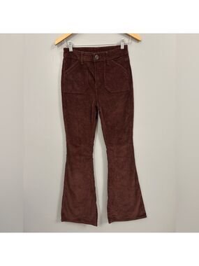 Brown Flared Women Corduroy Jeans